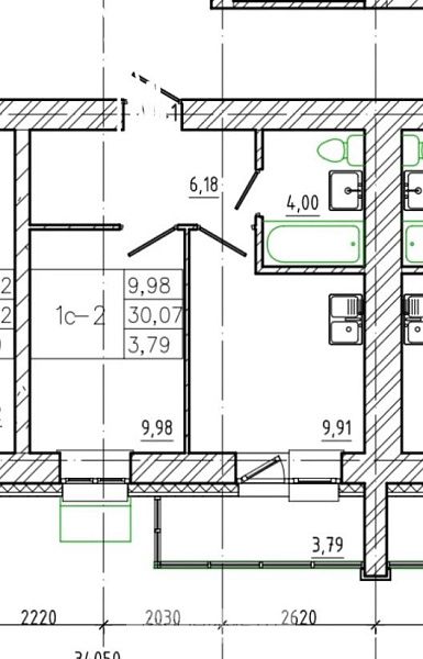 1-к. кв.31.97 м² 7/10 эт.