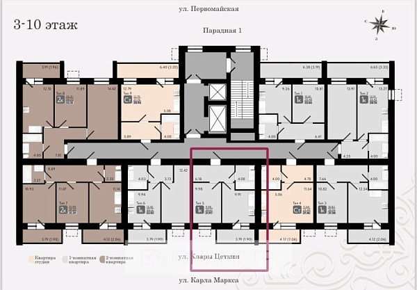 1-к. кв.31.97 м² 7/10 эт.