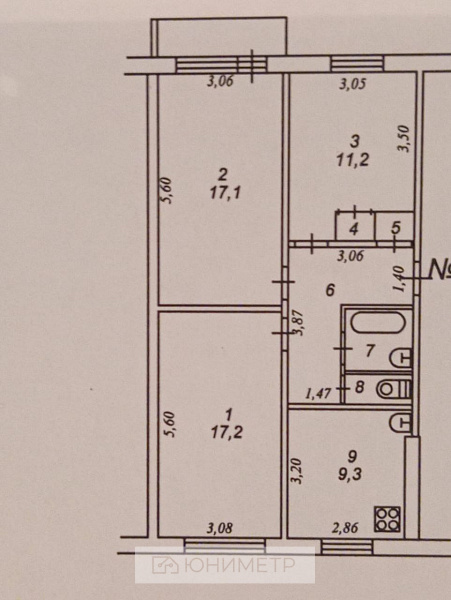 3-к. кв. 67.3 м² 4/5 эт.