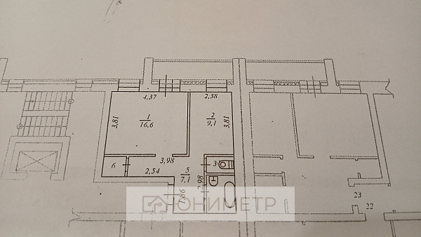 1-к. кв. 38.3 м² 4/6 эт.