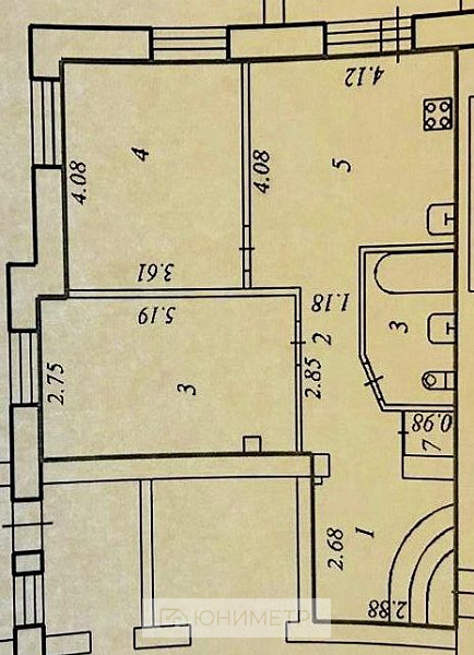 2-к. кв. 62.1 м² 1/6 эт.