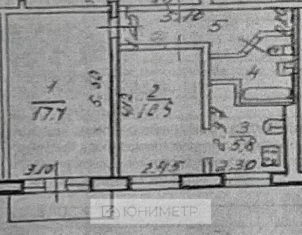 2-к. кв. 43.3 м² 2/5 эт. 2-к. кв. 43.3 м² 2/5 эт.