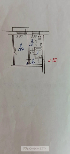 1-к. кв. 30.2 м² 2/5 эт.