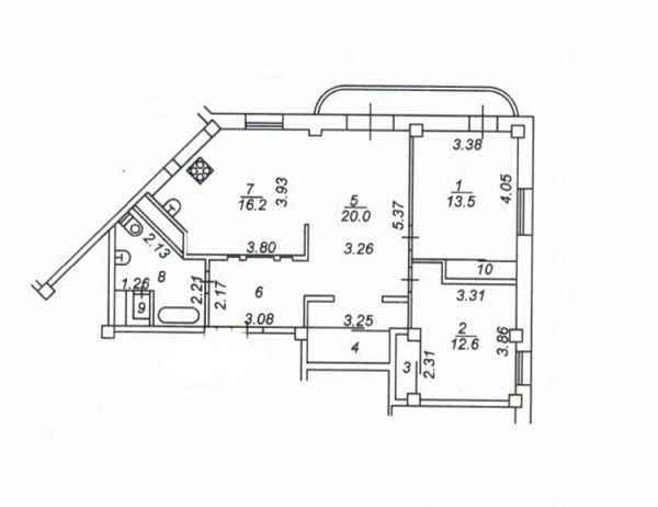 3-к. кв. 82.3 м² 15/16 эт. 3-к. кв. 82.3 м² 15/16 эт.